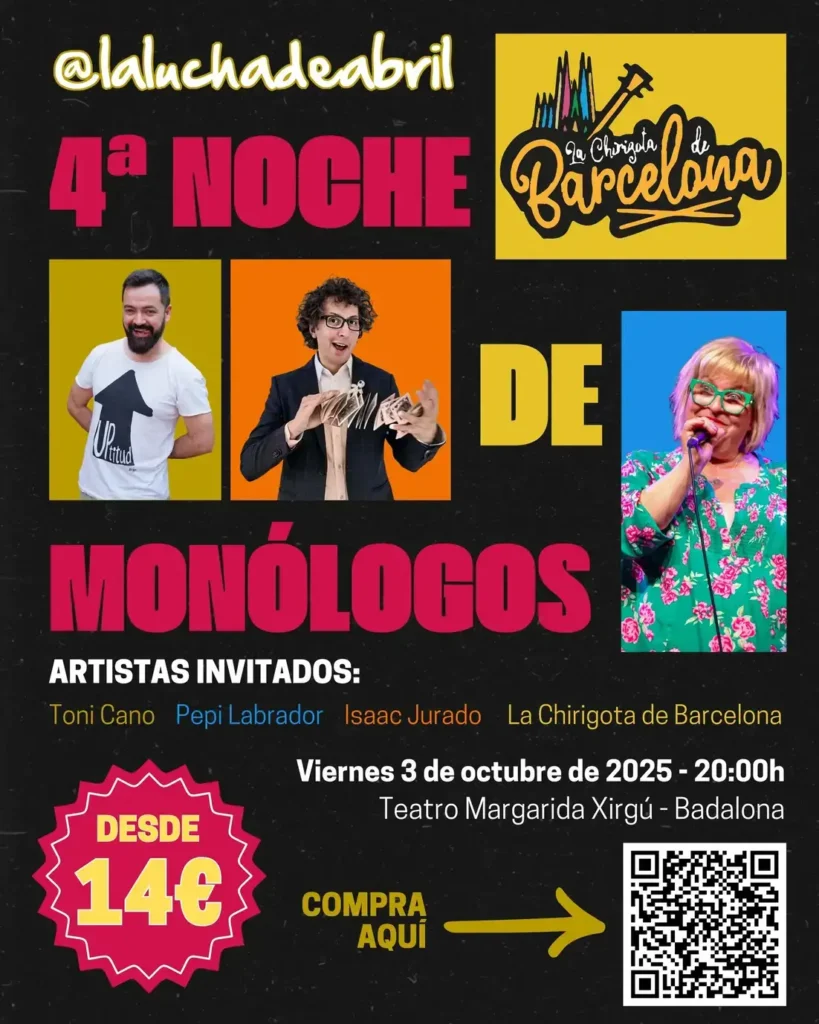 4a Noche de Monólogos Solidarios - Evento La Lucha de Abril