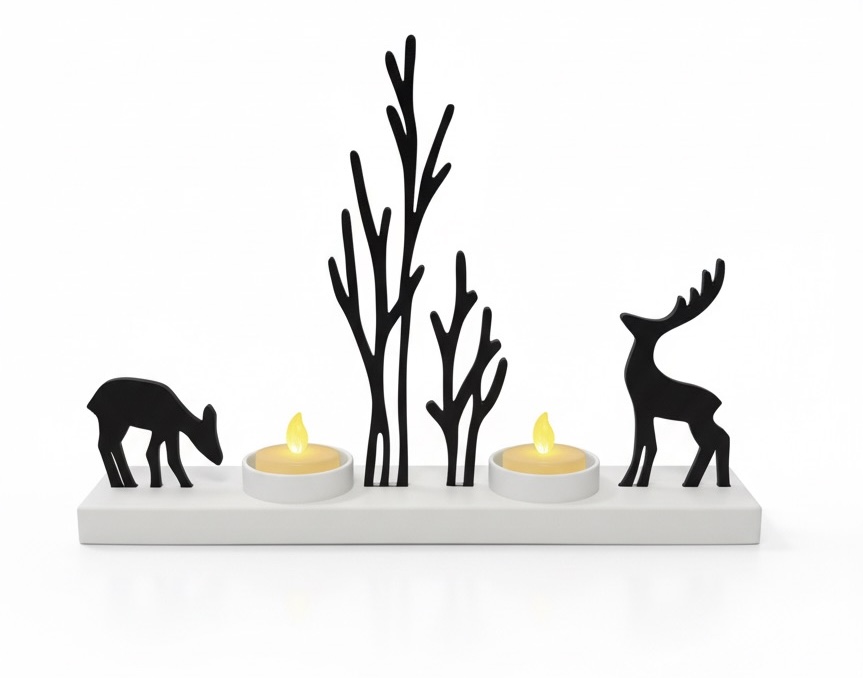 PORTAVELAS LED RENOS - ADORNO 3D - Imagen 2