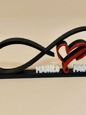 INFINITO DE AMOR PERSONALIZADO – ADORNO 3D